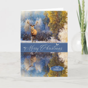 für das große Weihnachtsfest im Winter-Waldland Hi Feiertagskarte
