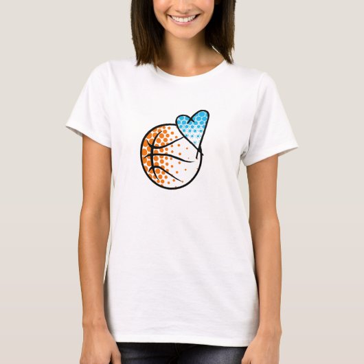 für das Herz von.. BASKETBALL T-Shirt (Vorderseite)