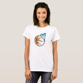 für das Herz von.. BASKETBALL T-Shirt (Vorne ganz)