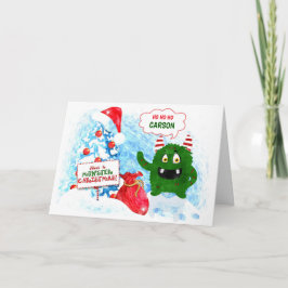 für das Jungkindermonster Weihnachts-Individuelle  Feiertagskarte