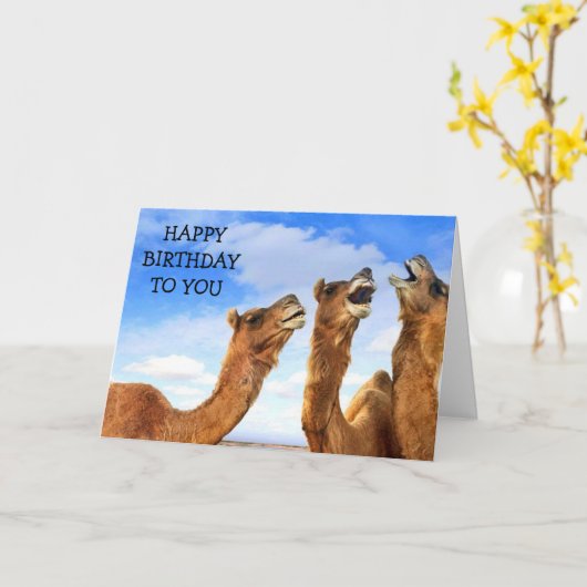 FÜR DAS "KIND" DIESES KAMEL SING "GLÜCKLICH GEBURT KARTE (Gelbe Blume)