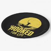 Für das Leben süchtig. Pappteller (Schrägansicht)