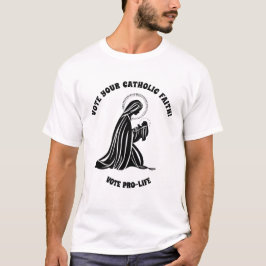Für das Leben Vote katholische Jungfrau Mary Jesus T-Shirt