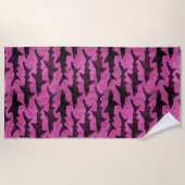 Für das Mädchen das Liebe-Haifische Strandtuch (Vorderseite)