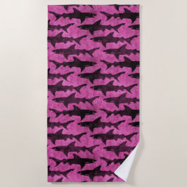 Für das Mädchen das Liebe-Haifische Strandtuch