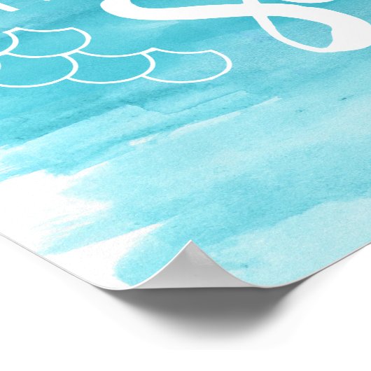 Für das Meereswasser-Farbposter Poster (Ecke)