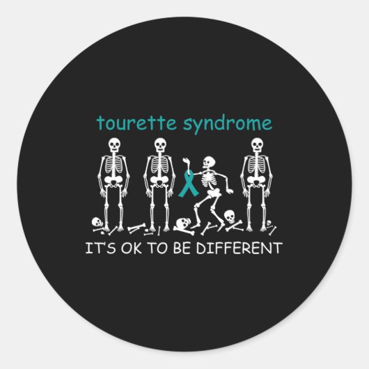 Für das Tourette-Syndrom Runder Aufkleber (Vorderseite)