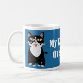 Für das Überklopfen des Funny Cat Spaß Slogan Kaffeetasse (Links)
