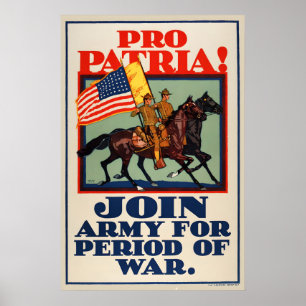 Für das Vaterland! Tritt der Armee bei! WWI Armee Poster