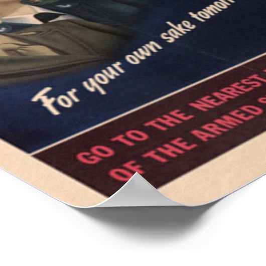 Für das Wohl Ihres Landes Poster (Ecke)