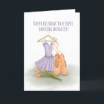 Für Daughter lilac Ballett Geburtstagkarte Karte<br><div class="desc">Charmante Balletttochter Geburtstagskarte. Ideal für ein spezielles Mädchen. Exklusives Design für die Marke Green Elephant Cards.</div>