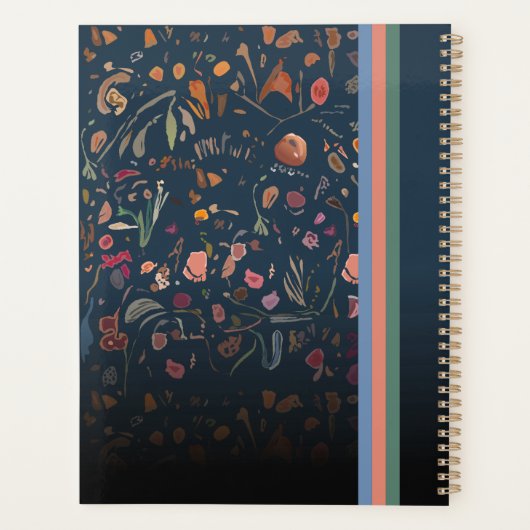 Für Daughters: Abstraktes Blumendesign-Foto Planer (Rückseite)