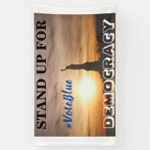 FÜR DEMOKRATIE STEHEN #VoteBlue Banner (Vertikal)