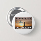 FÜR DEMOKRATIE STEHEN #VoteBlue Button (Vorne & Hinten)