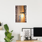 FÜR DEMOKRATIE STEHEN #VoteBlue Poster (Heimbüro)