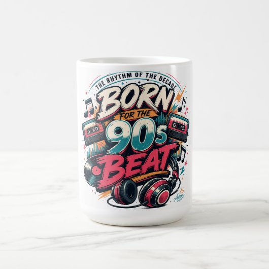 Für den 90er-Beat-Shirt Geboren Kaffeetasse (Mittel)