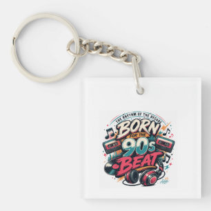 Für den 90er-Beat-Shirt Geboren Schlüsselanhänger
