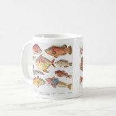 Für den Angler - Vintage Fischbilder Kaffeetasse (Vorderseite Links)