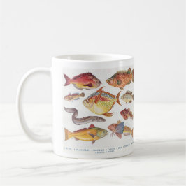 Für den Angler - Vintage Fischbilder Kaffeetasse
