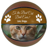 Für den besten Cat Vater je benutzerdefiniertes Fo Basketball (Vorderseite)