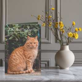 Für den besten Cat Vater je benutzerdefiniertes Fo Feiertagskarte