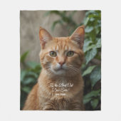 Für den besten Cat Vater je benutzerdefiniertes Fo Fleecedecke (Vorderseite)