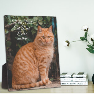 Für den besten Cat Vater je benutzerdefiniertes Fo Fotoplatte