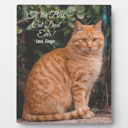 Für den besten Cat Vater je benutzerdefiniertes Fo Fotoplatte (Vorderseite)