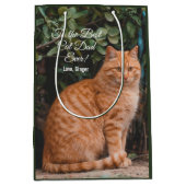 Für den besten Cat Vater je benutzerdefiniertes Fo Mittlere Geschenktüte (Vorderseite)