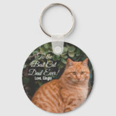 Für den besten Cat Vater je benutzerdefiniertes Fo Schlüsselanhänger (Vorderseite)