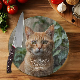 Für den besten Cat Vater je benutzerdefiniertes Fo Schneidebrett
