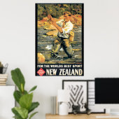 Für den besten Sport der Welt - Neuseeland Poster (Heimbüro)