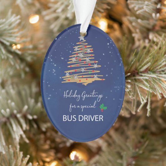 Für den Busfahrer Weihnachtsbaum Anpassbarer Name Ornament (Baum)