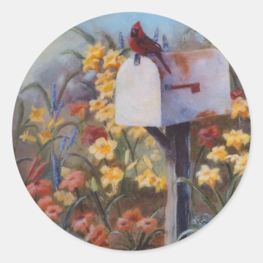 Für den E-Mail-Aufkleber gewartet Runder Aufkleber (Vorderseite)