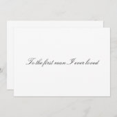 Für den ersten Mann, den ich je gemochte habe Nich Einladung (Vorne/Hinten)