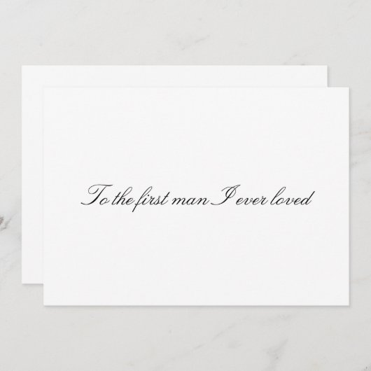 Für den ersten Mann, den ich je gemochte habe Nich Einladung (Vorne/Hinten)