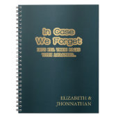 Für den Fall, dass wir die Achtung vergessen Notizblock (Vorderseite)