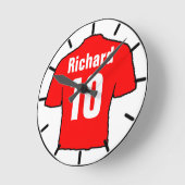 Für den Fußballfan. Fußballclub Runde Wanduhr (Winkel)