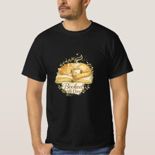 Für den ganzen Tag gebucht Gemütliche lesende Ka T-Shirt