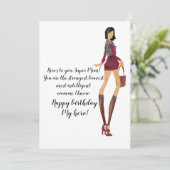 Für den Geburtstag der Mama Einladung (Stehend Vorderseite)