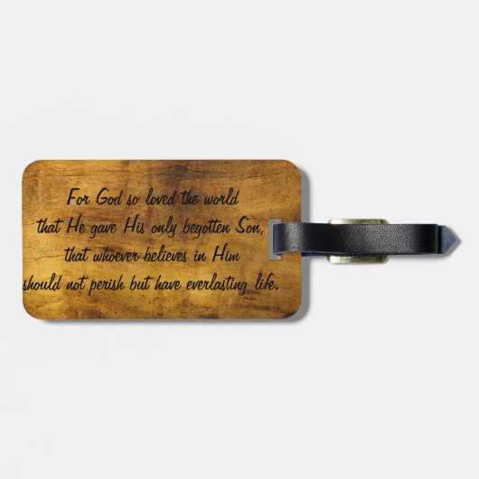Für den Gott so geliebt das Welt… John-3:16 Gepäckanhänger (Rückseite horizontal)