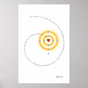 Für den Gott so geliebt dem Weltplakat Poster