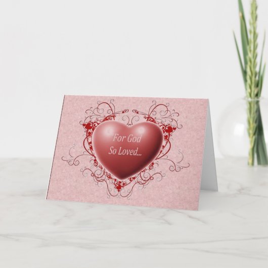 Für den Gott so geliebt Feiertagskarte (Vorderseite)