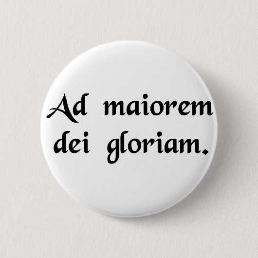Für den größeren Ruhm des Gottes Button (Vorderseite)