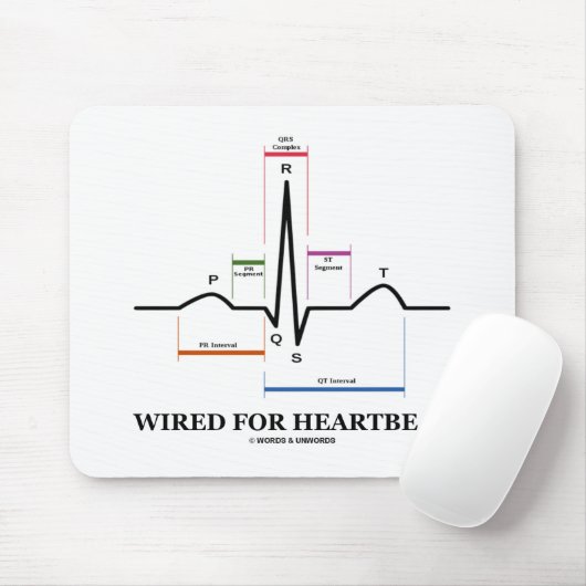 Für den Herzschlag (EKG/EKG Sinusrhythmus) verkabe Mousepad (Mit Mouse)