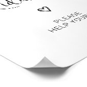 Für den Kiddos Favors Moderne Hochzeit Kindergebur Poster (Ecke)