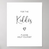Für den Kiddos Favors Moderne Hochzeit Kindergebur Poster (Vorne)