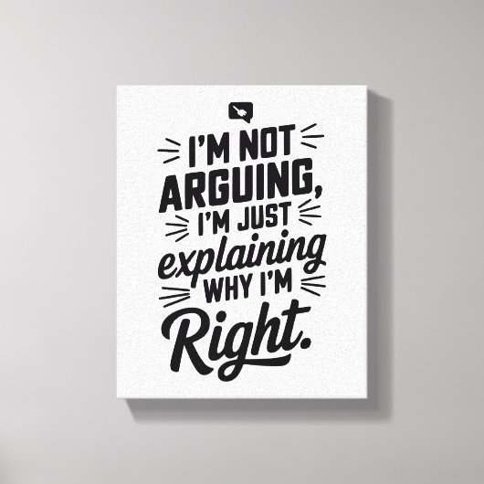 Für den Meister der Logik! witzig Leinwanddruck (Vorderseite)