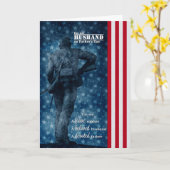 für den militärischen Ehemann Vatertag Patriotic Karte (Gelbe Blume)