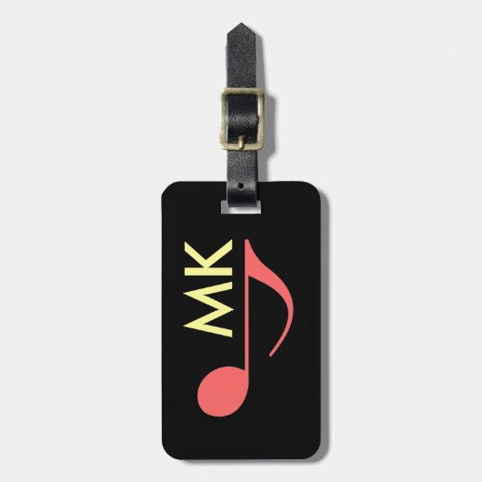 für den Musiker eine musikalische Note Gepäckanhänger (Vorderseite vertikal)